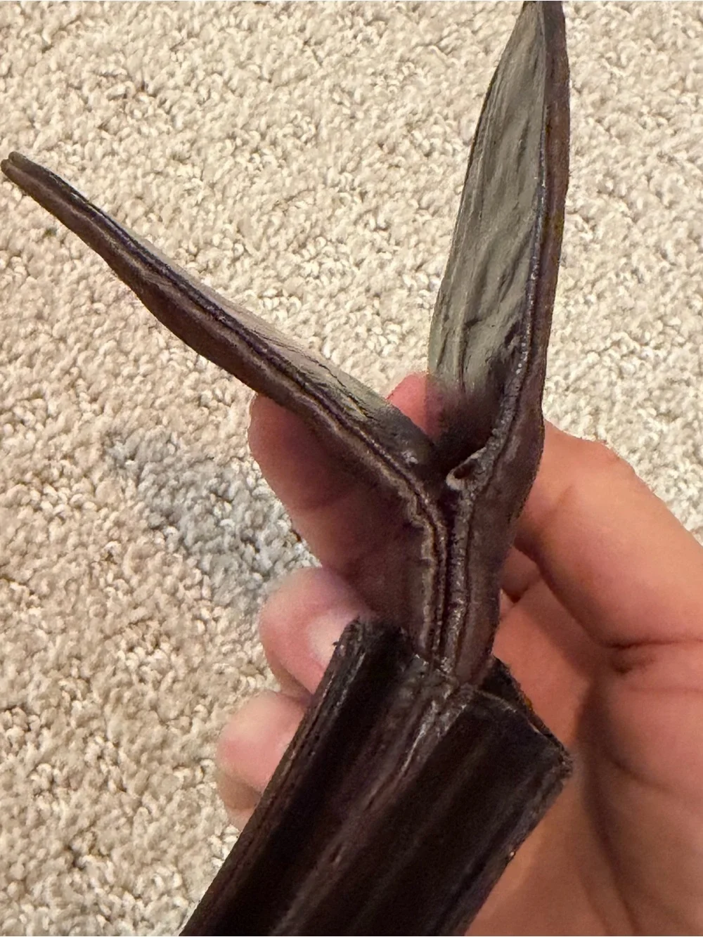 Vintage Eel Skin Eyeglass Holder Double Two-Sided Case Cigar Cheaters Cordovan